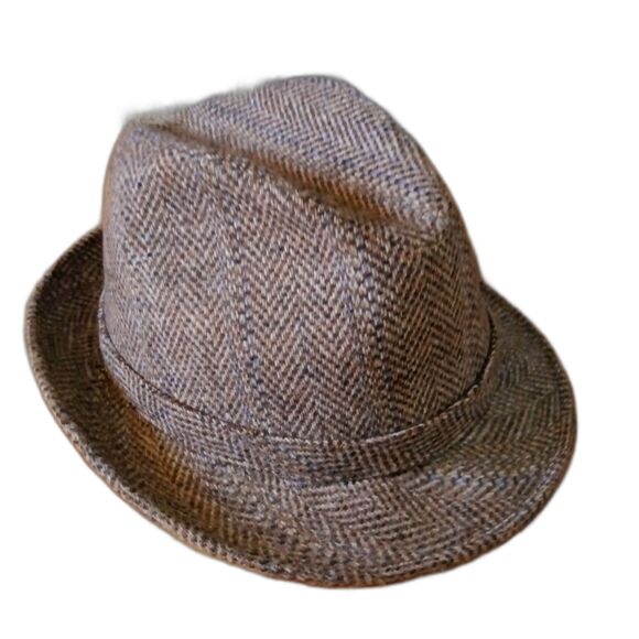 McGregor Headwear Brown Tweed Hat Medium 7 - 7 1/4. Wool Acrylic Nylon Blend - Picture 1 of 5